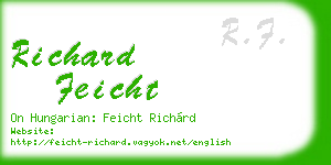 richard feicht business card